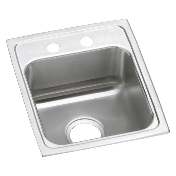 Elkay Lustertone Stainless Steel 15 X 17-1/2 X 6-1/2 Single Bowl Top Mount Ada Sink LRADQ1517652 - main